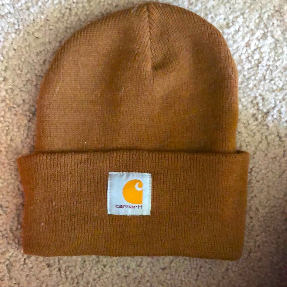 Brown Carhartt beanie